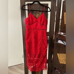 Bardot Red Midi Dress